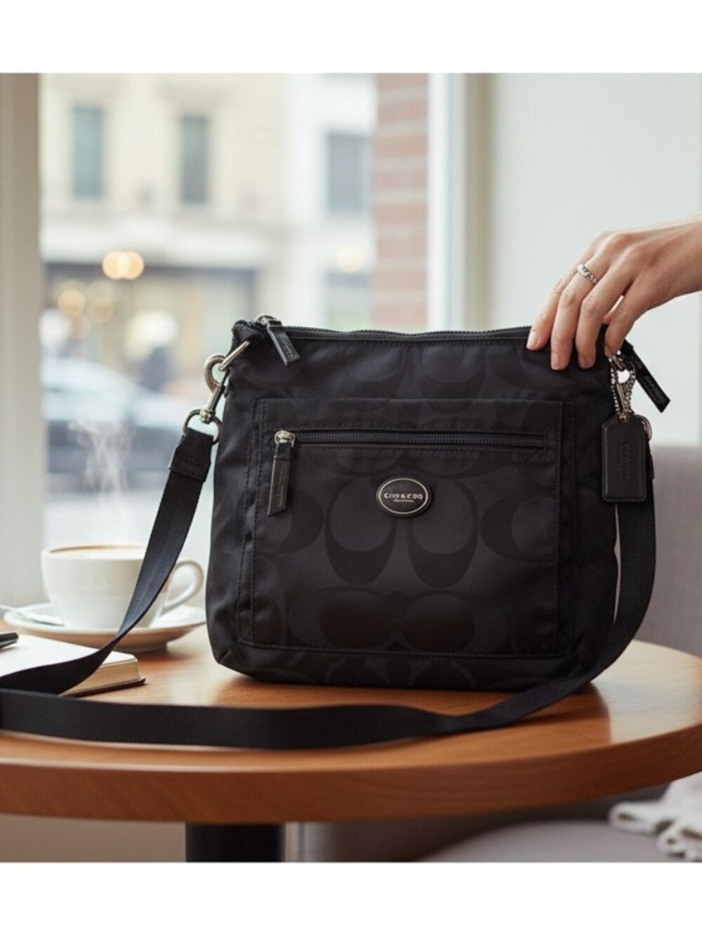 Vintage Coach Black Getaway Crossbody Bag